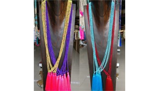 pyrus beads tassels necklaces mix color 80 pieces free shipping include